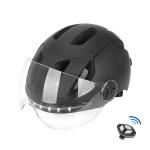 bike riding with windshield, remote control steering helmet, intelligent remote control, safety warning with light helmet